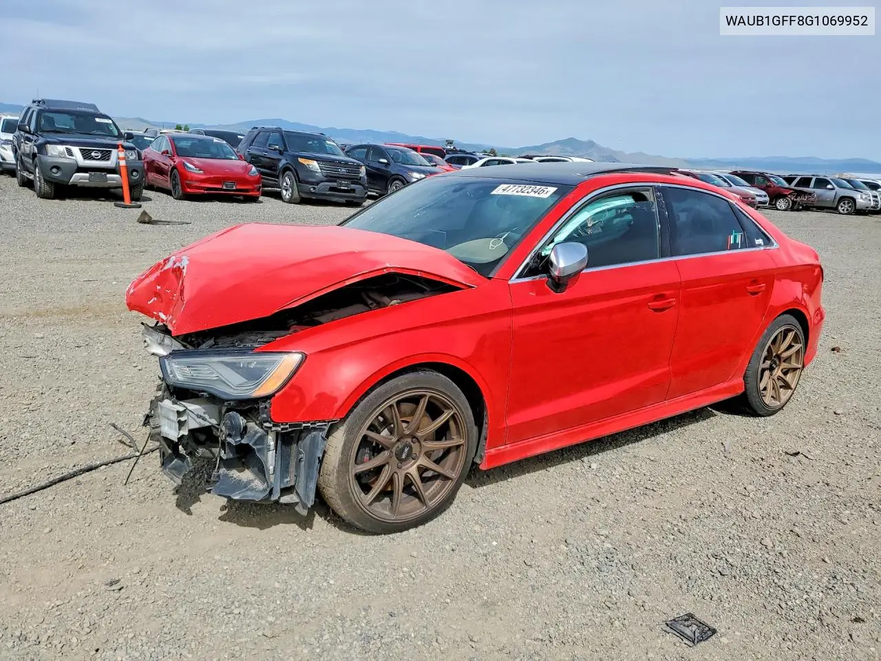 2016 Audi S3 Premium Plus VIN: WAUB1GFF8G1069952 Lot: 47732346