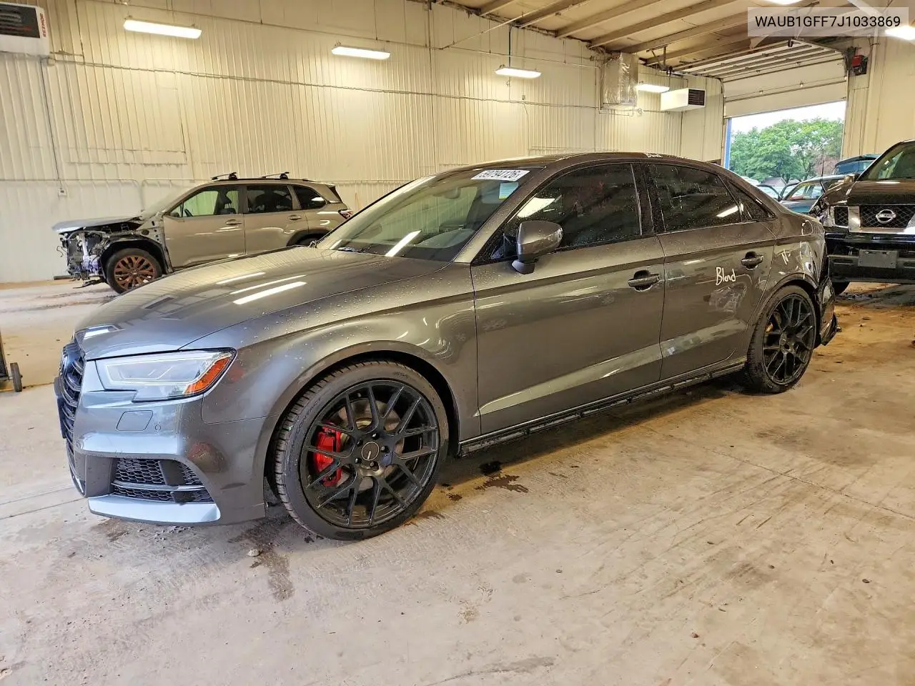 2018 Audi S3 Premium Plus VIN: WAUB1GFF7J1033869 Lot: 59794126