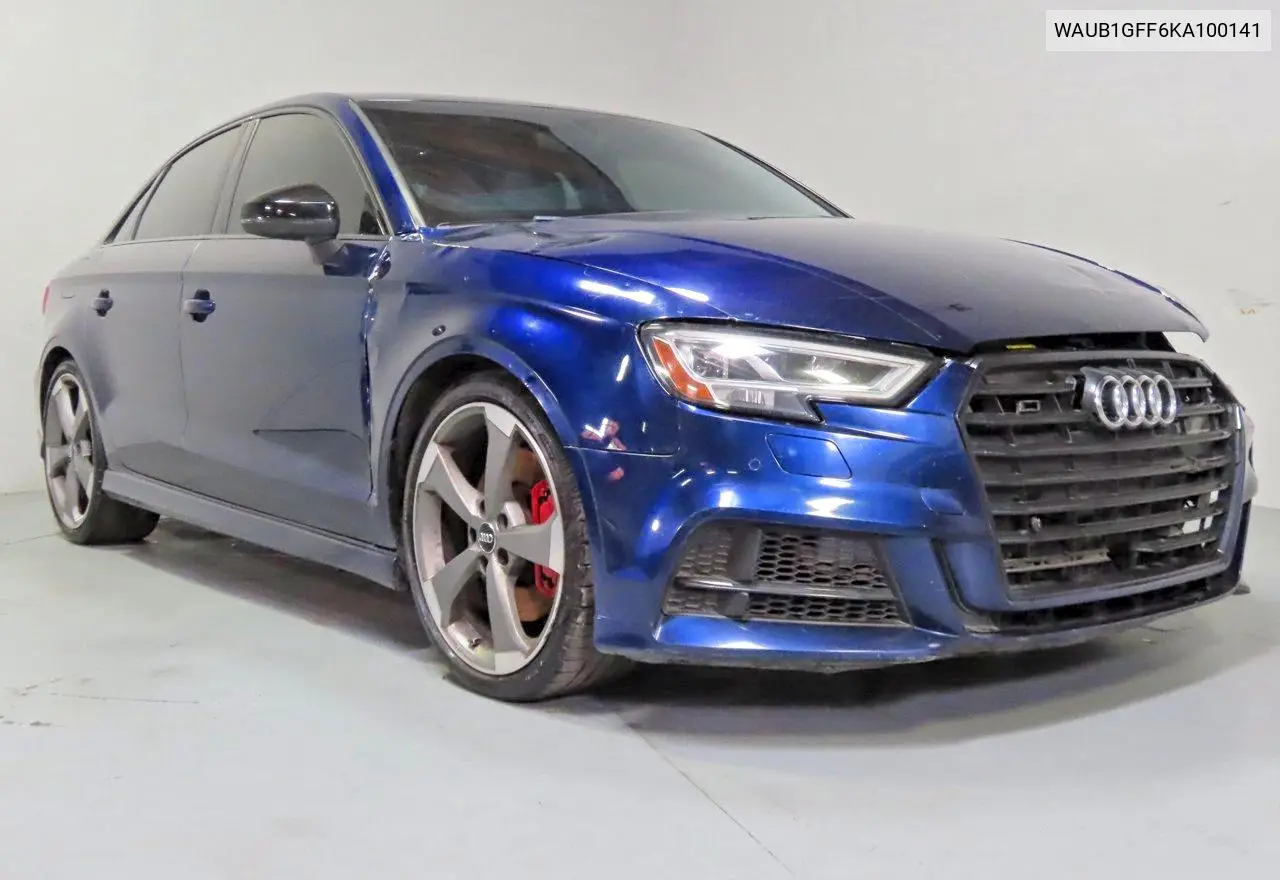 2019 Audi S3 Premium Plus VIN: WAUB1GFF6KA100141 Lot: 58999776