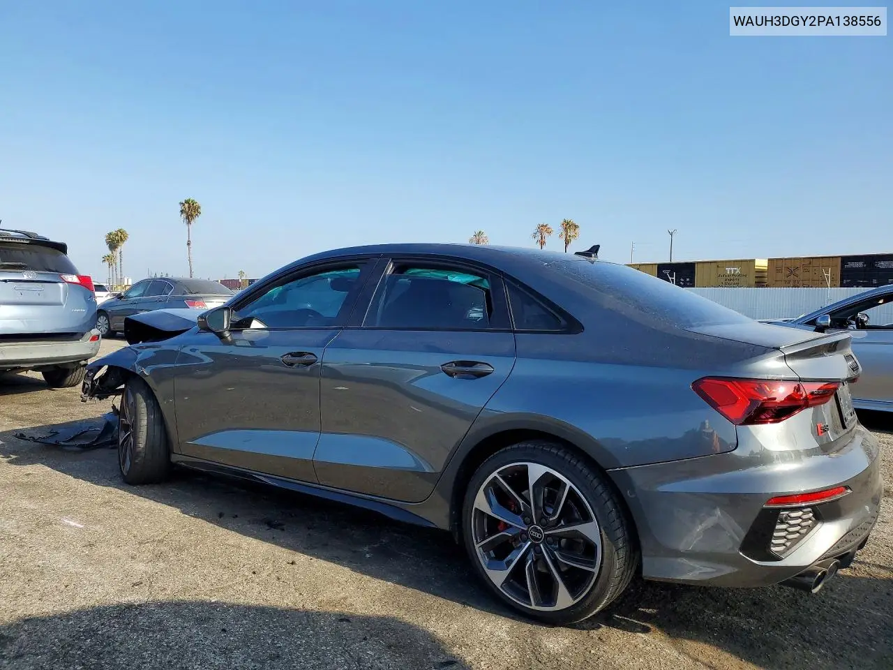 2023 Audi S3 Premium Plus VIN: WAUH3DGY2PA138556 Lot: 58408836