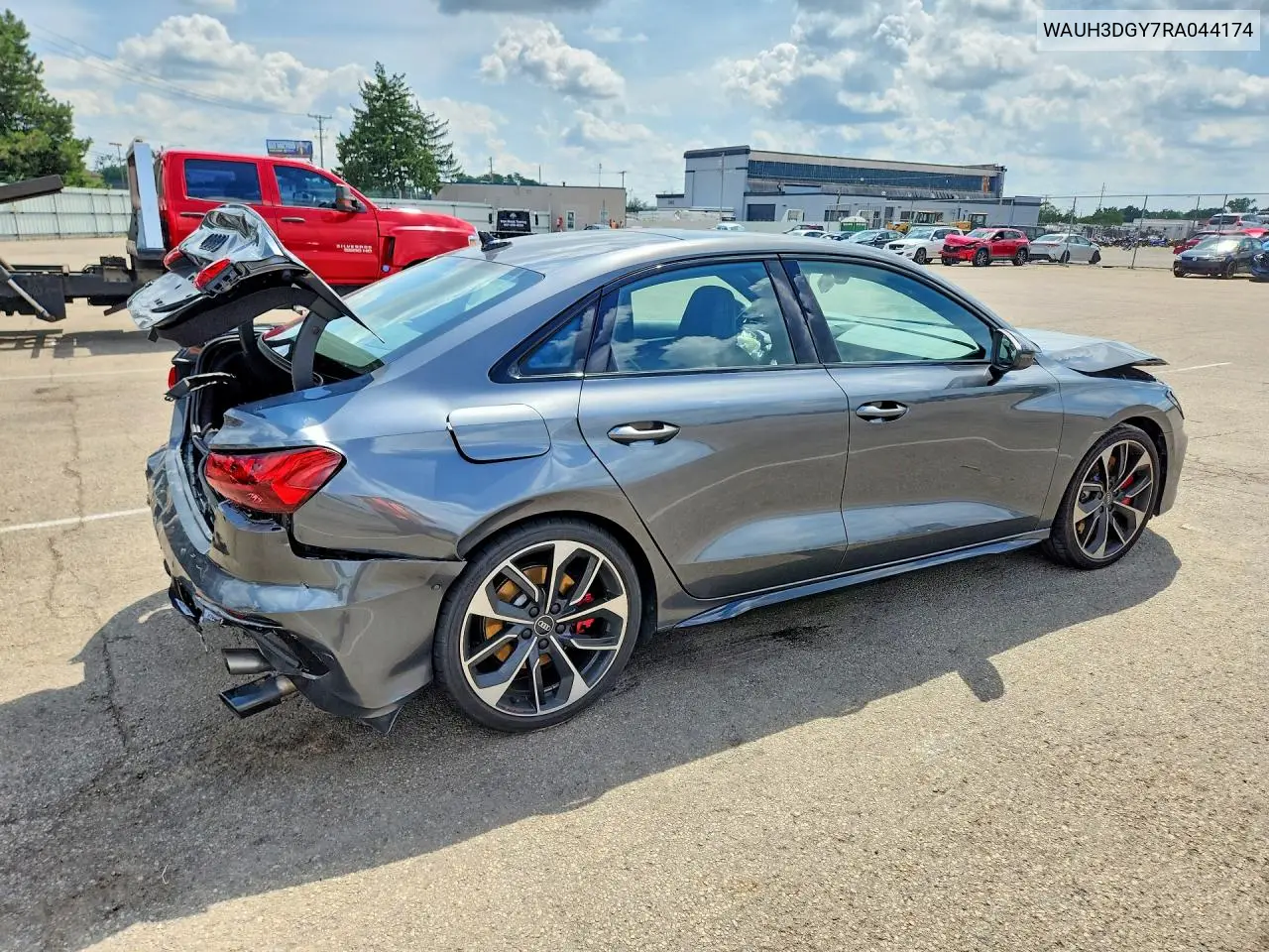 2024 Audi S3 Premium Plus VIN: WAUH3DGY7RA044174 Lot: 60251666
