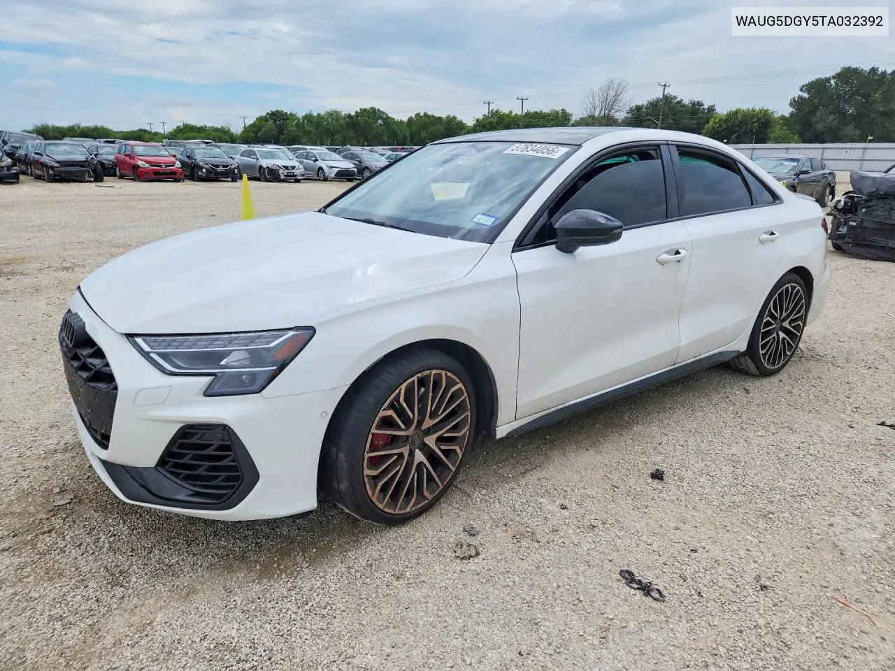 2026 Audi S3 Premium VIN: WAUG5DGY5TA032392 Lot: 57634056