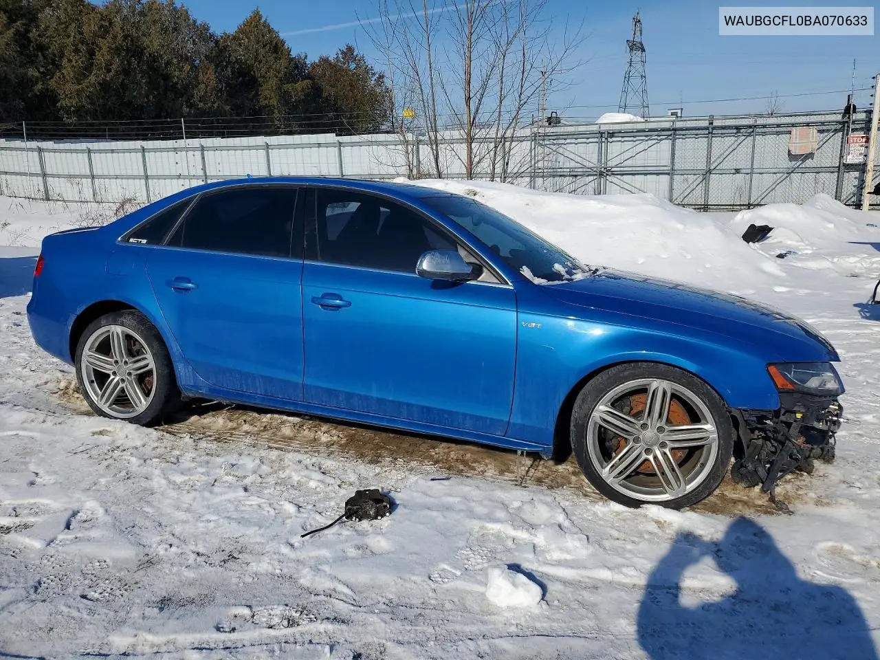 2011 Audi S4 Premium Plus VIN: WAUBGCFL0BA070633 Lot: 75768935