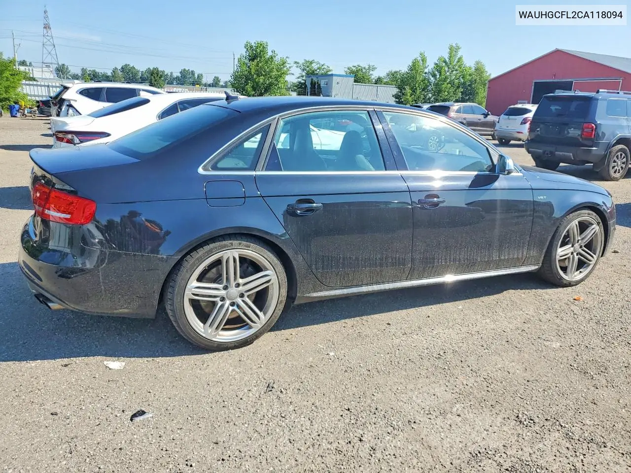 2012 Audi S4 Premium VIN: WAUHGCFL2CA118094 Lot: 60576546