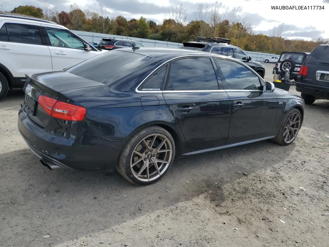 2014 Audi S4 Premium Plus VIN: WAUBGAFL0EA117734 Lot: 89828595
