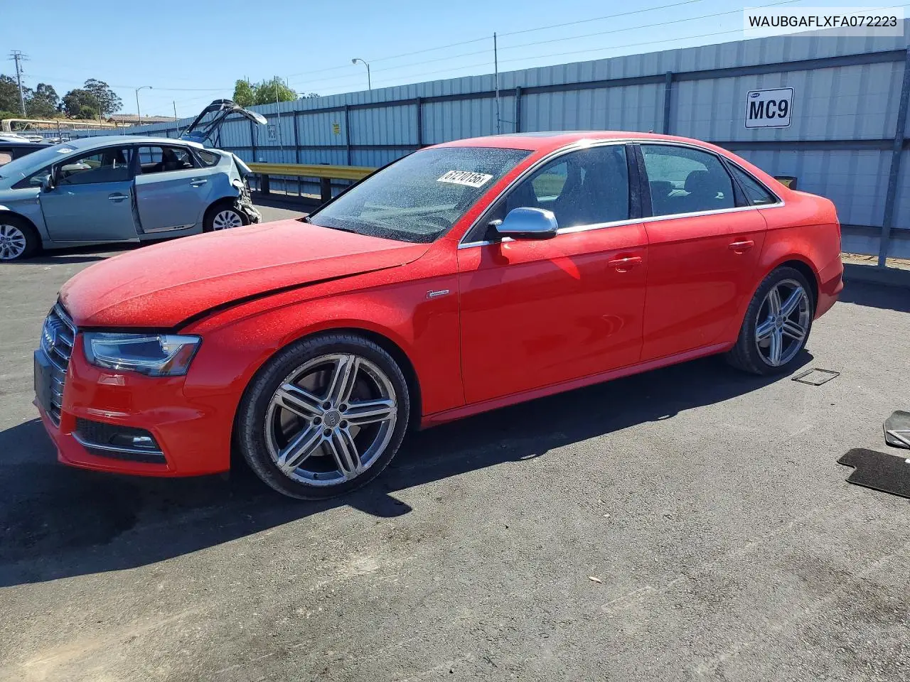 2015 Audi S4 Premium Plus VIN: WAUBGAFLXFA072223 Lot: 61210156