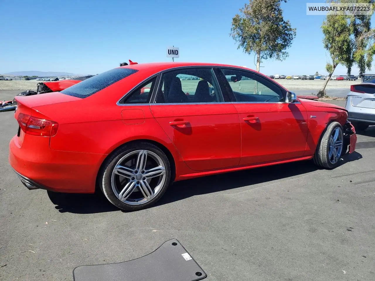 2015 Audi S4 Premium Plus VIN: WAUBGAFLXFA072223 Lot: 61210156