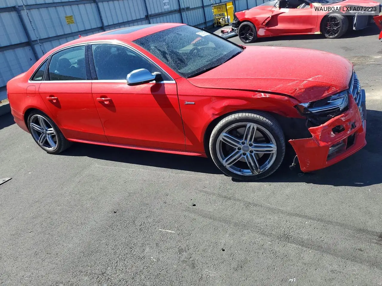 2015 Audi S4 Premium Plus VIN: WAUBGAFLXFA072223 Lot: 61210156