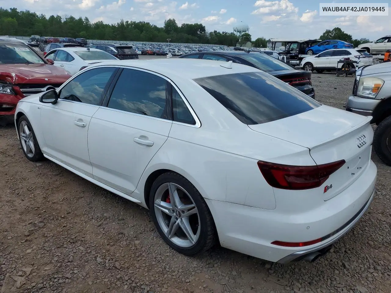 2018 Audi S4 Premium Plus VIN: WAUB4AF42JA019445 Lot: 54502386
