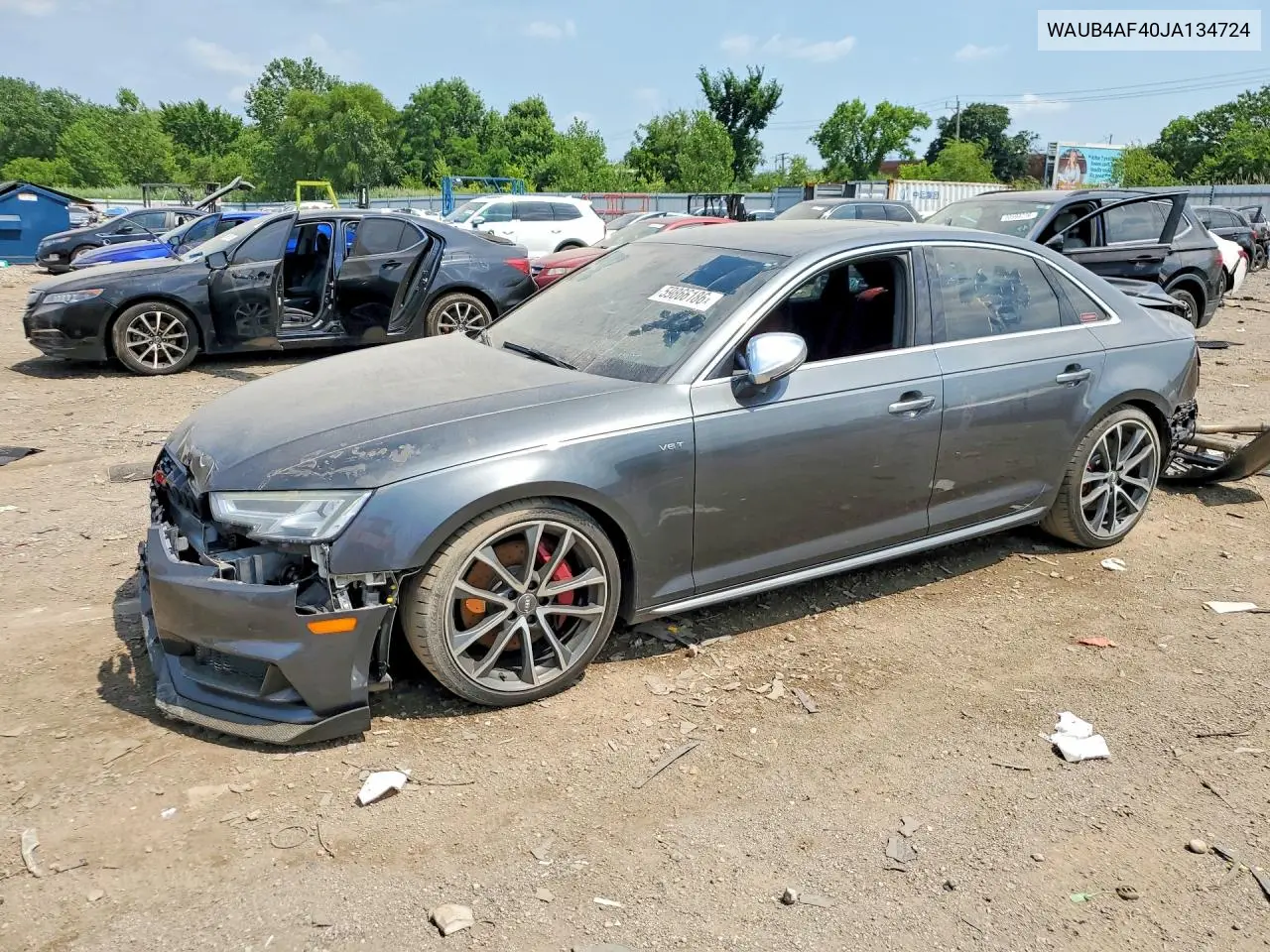 2018 Audi S4 Premium Plus VIN: WAUB4AF40JA134724 Lot: 59866186
