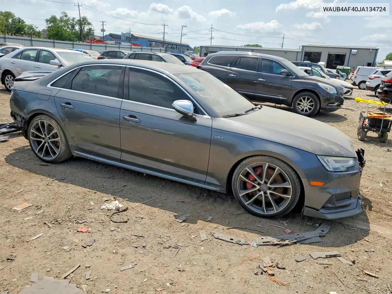 2018 Audi S4 Premium Plus VIN: WAUB4AF40JA134724 Lot: 59866186