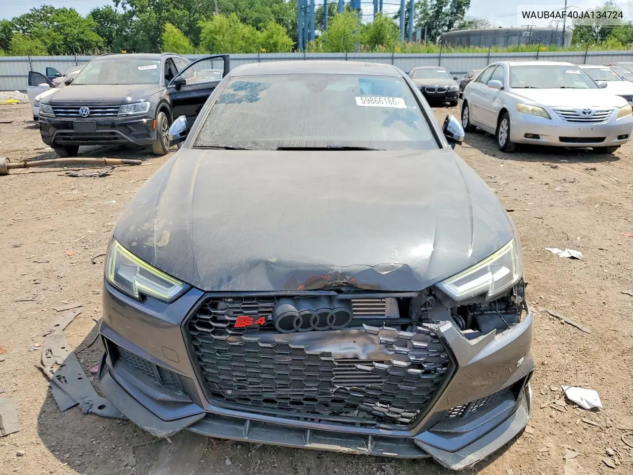 2018 Audi S4 Premium Plus VIN: WAUB4AF40JA134724 Lot: 59866186