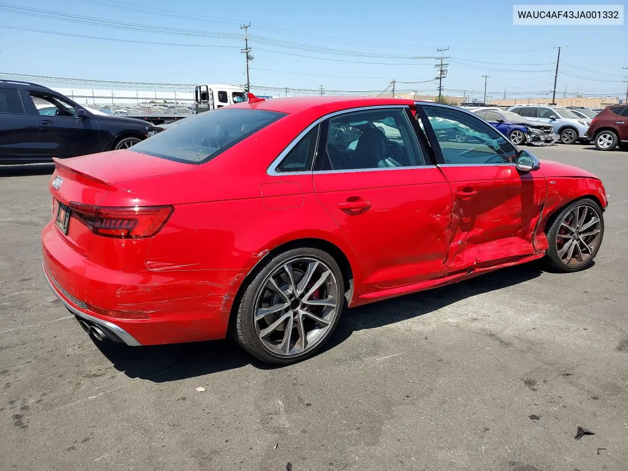 2018 Audi S4 Prestige VIN: WAUC4AF43JA001332 Lot: 61243976