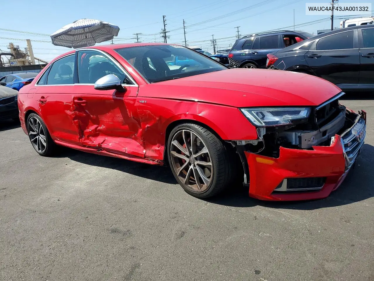 2018 Audi S4 Prestige VIN: WAUC4AF43JA001332 Lot: 61243976