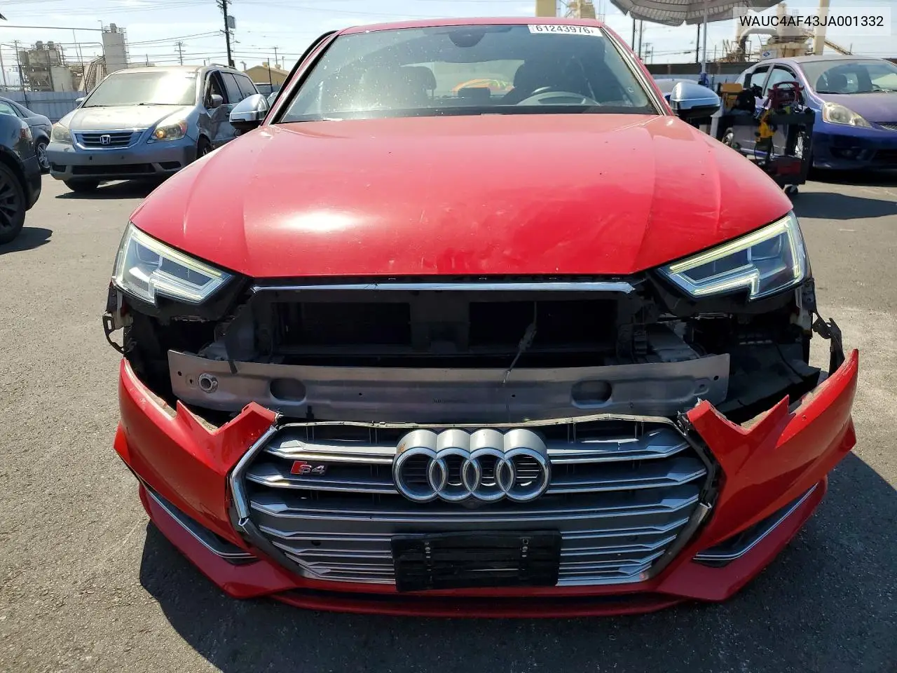 2018 Audi S4 Prestige VIN: WAUC4AF43JA001332 Lot: 61243976