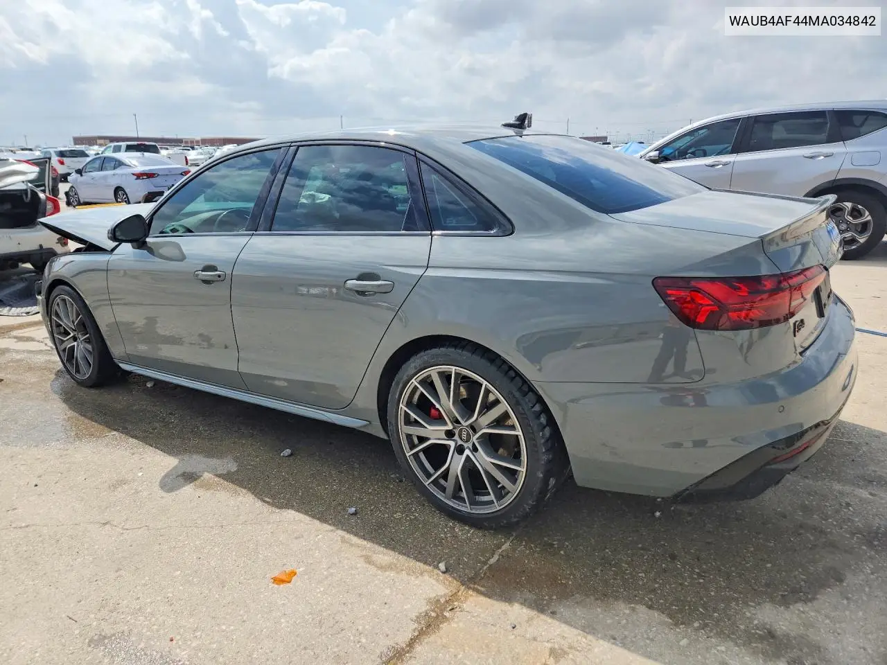 2021 Audi S4 Premium Plus VIN: WAUB4AF44MA034842 Lot: 79908395