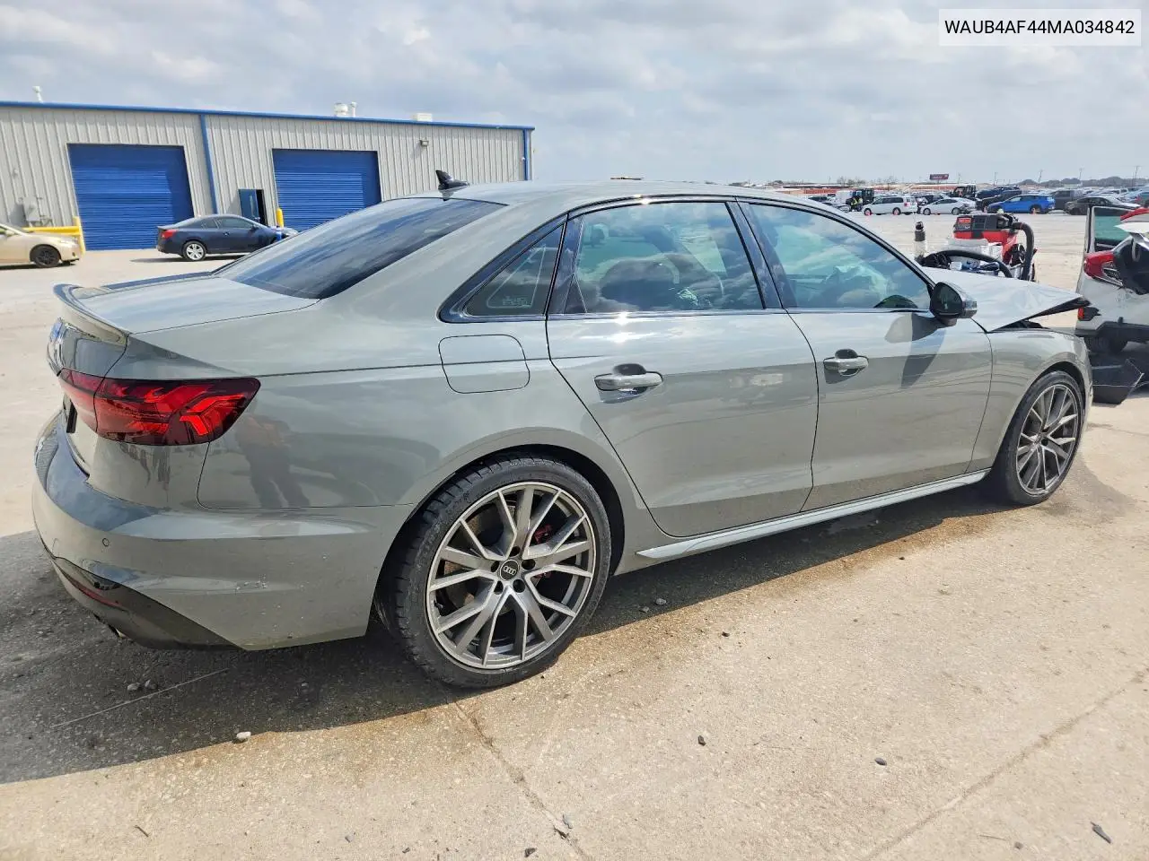2021 Audi S4 Premium Plus VIN: WAUB4AF44MA034842 Lot: 79908395