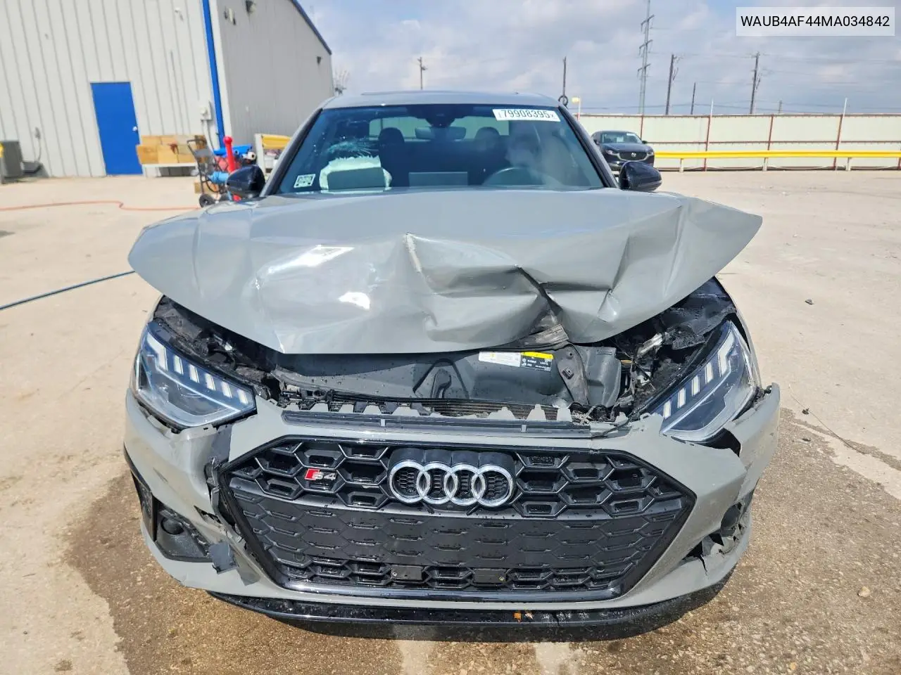 2021 Audi S4 Premium Plus VIN: WAUB4AF44MA034842 Lot: 79908395