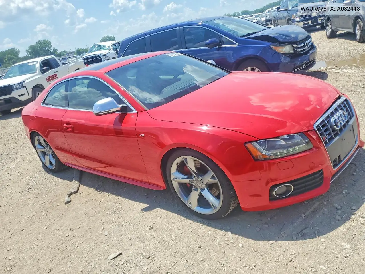 2009 Audi S5 Quattro VIN: WAURV78TX9A032443 Lot: 60050526
