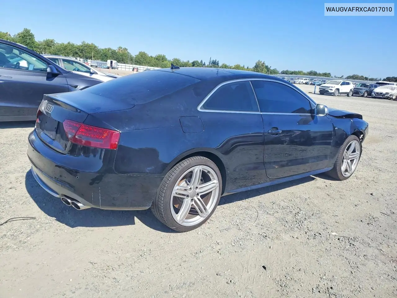 2012 Audi S5 Premium Plus VIN: WAUGVAFRXCA017010 Lot: 58813316