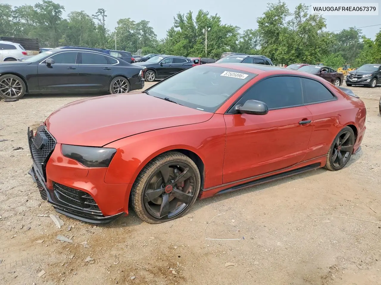 2014 Audi S5 Premium Plus VIN: WAUGGAFR4EA067379 Lot: 57505896