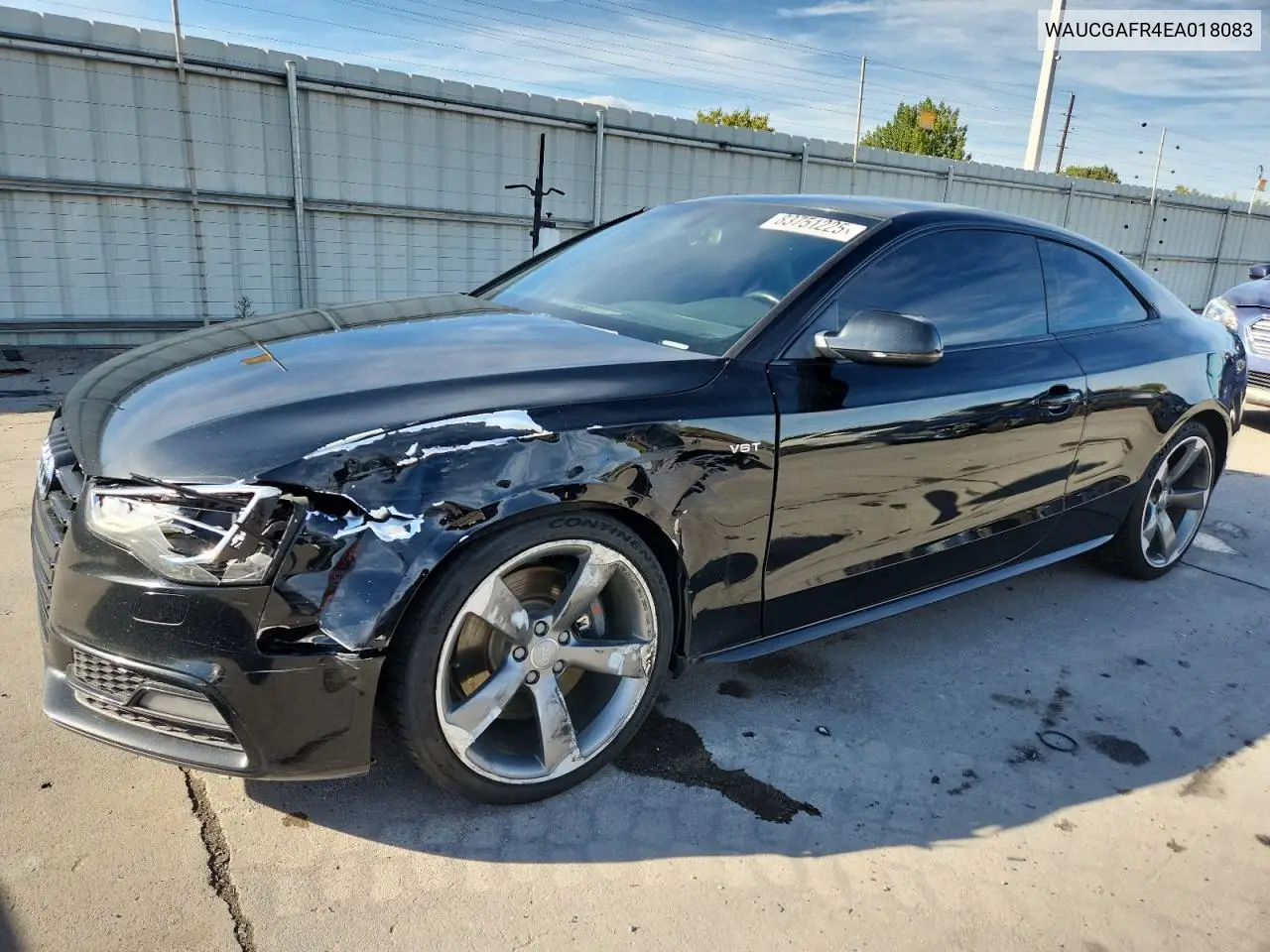 2014 Audi S5 Premium Plus VIN: WAUCGAFR4EA018083 Lot: 83751225