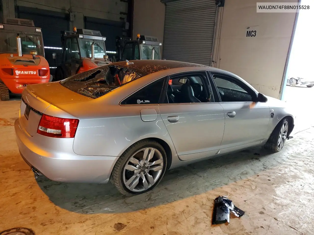 2008 Audi S6 Quattro VIN: WAUDN74F88N015528 Lot: 78405195
