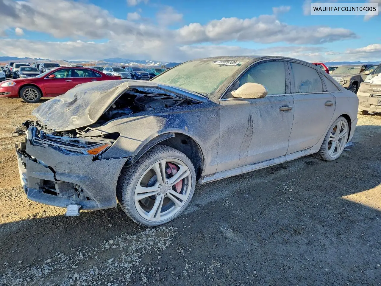 2018 Audi S6 Prestige VIN: WAUHFAFC0JN104305 Lot: 99920195