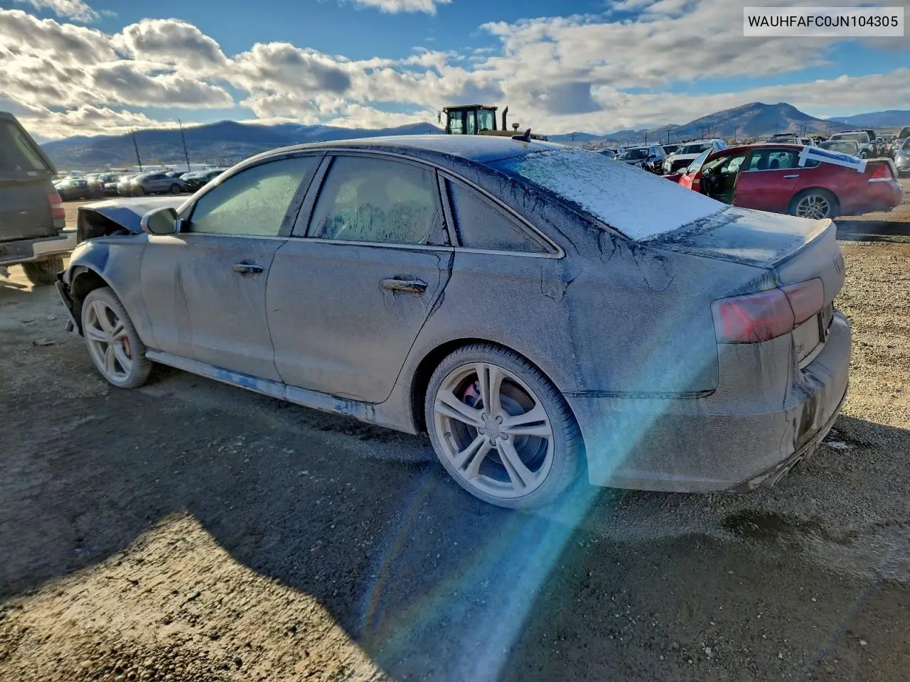 2018 Audi S6 Prestige VIN: WAUHFAFC0JN104305 Lot: 99920195