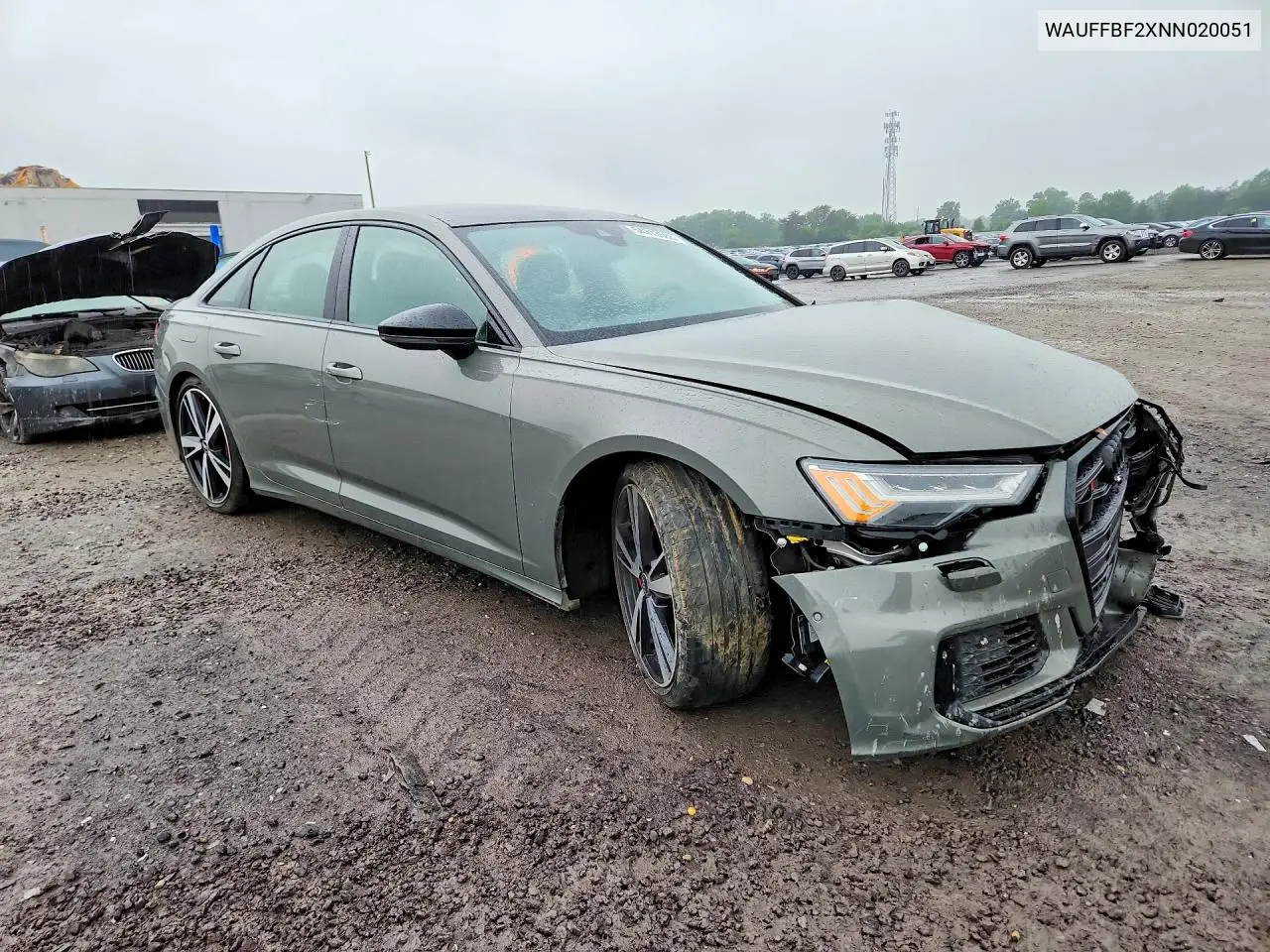 2022 Audi S6 Prestige VIN: WAUFFBF2XNN020051 Lot: 54313586