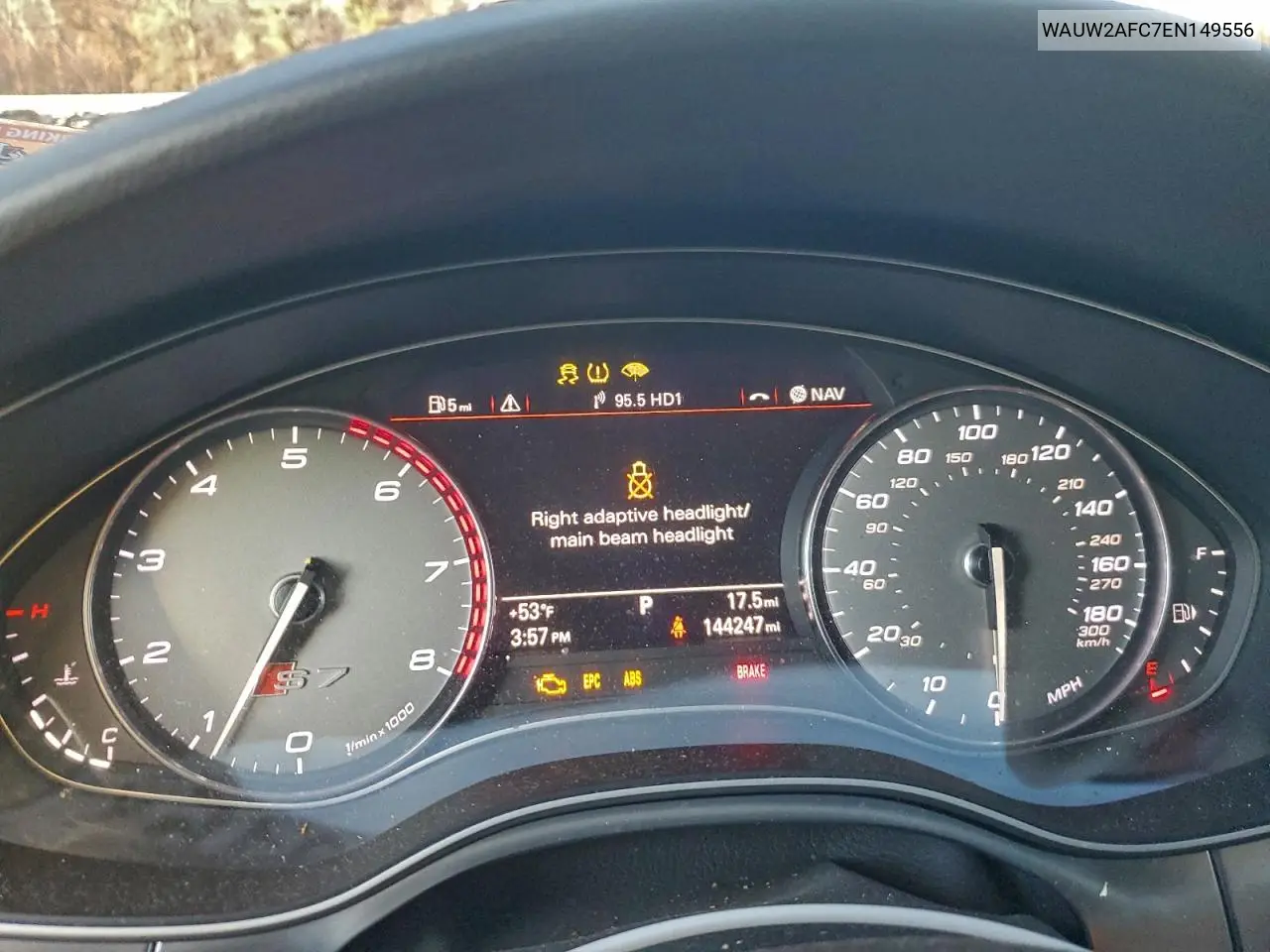 2014 Audi S7 Premium VIN: WAUW2AFC7EN149556 Lot: 72957315