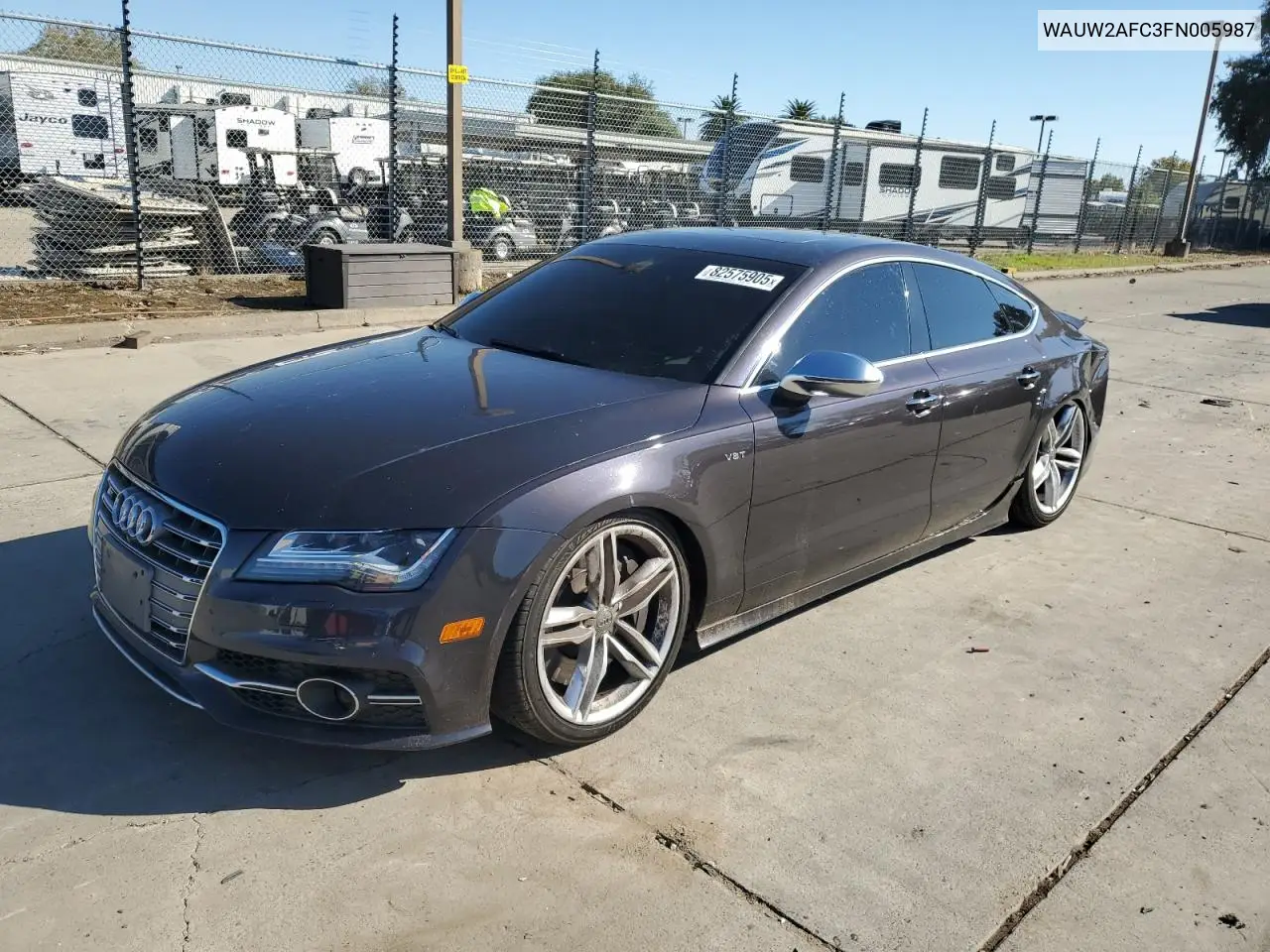 2015 Audi S7 Premium VIN: WAUW2AFC3FN005987 Lot: 82575905