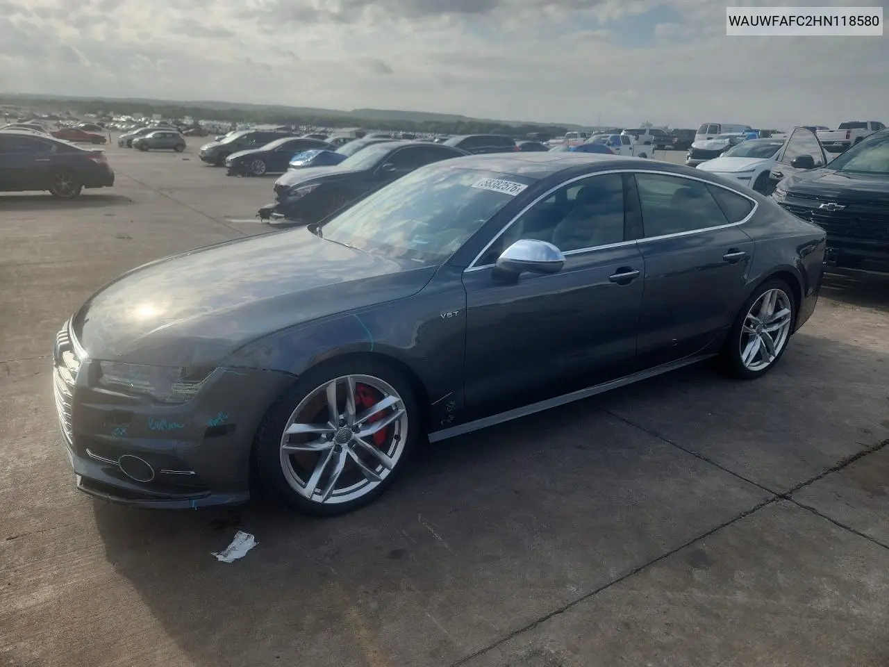 2017 Audi S7 Premium Plus VIN: WAUWFAFC2HN118580 Lot: 58382576