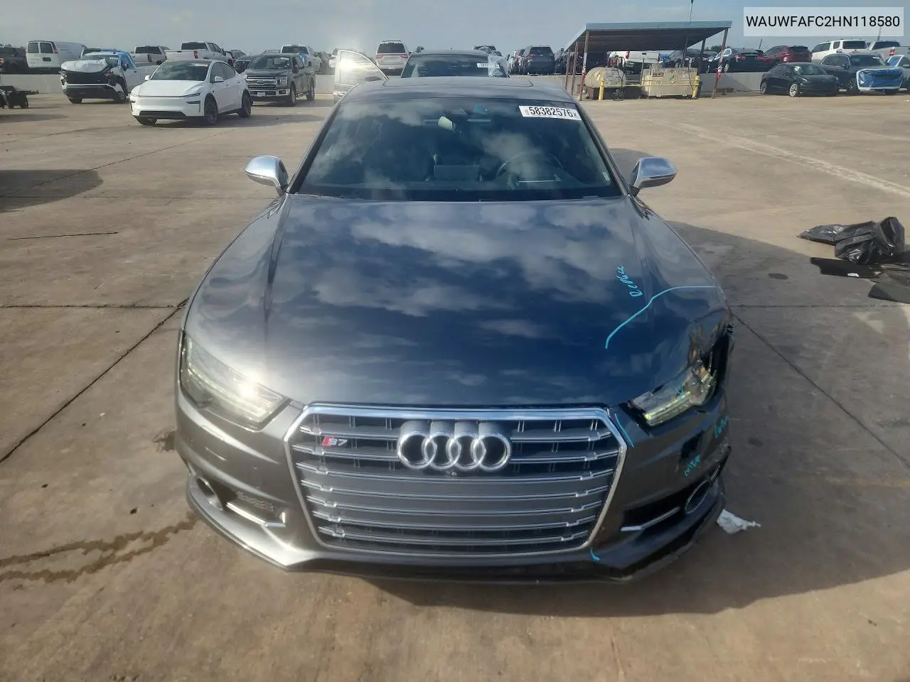 2017 Audi S7 Premium Plus VIN: WAUWFAFC2HN118580 Lot: 58382576