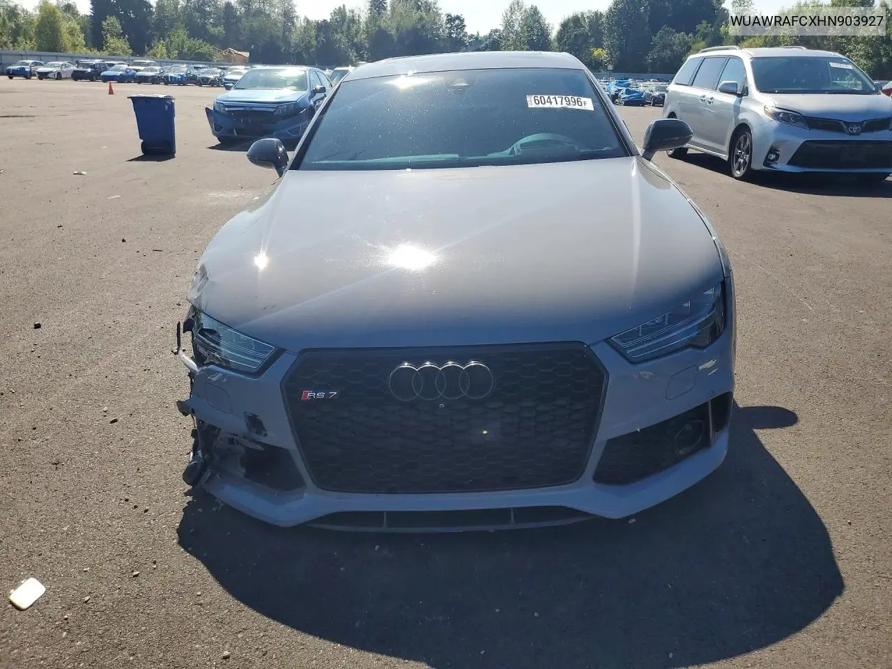 2017 Audi Rs7 Performance VIN: WUAWRAFCXHN903927 Lot: 60417996