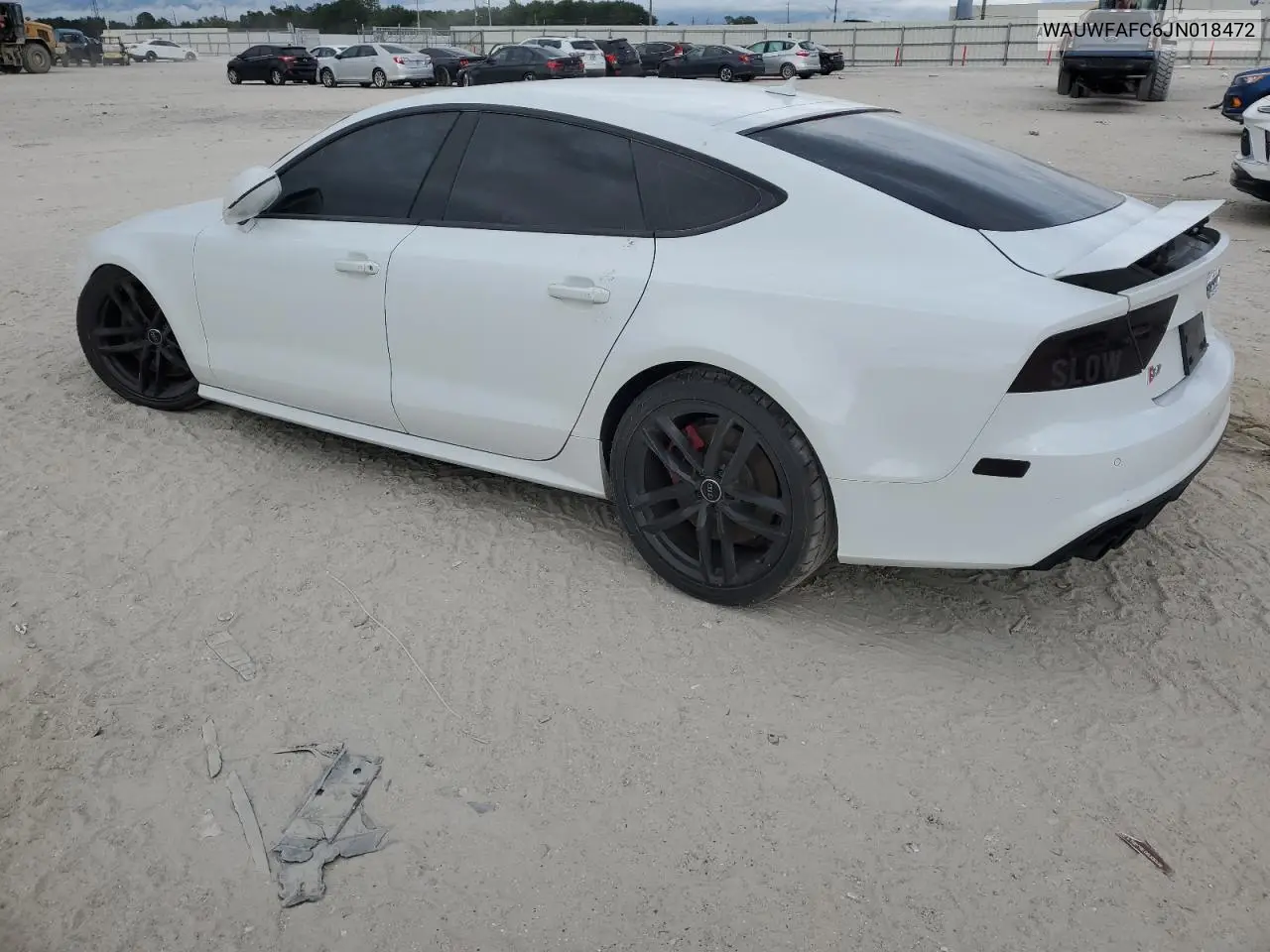 2018 Audi S7 Premium Plus VIN: WAUWFAFC6JN018472 Lot: 56327156