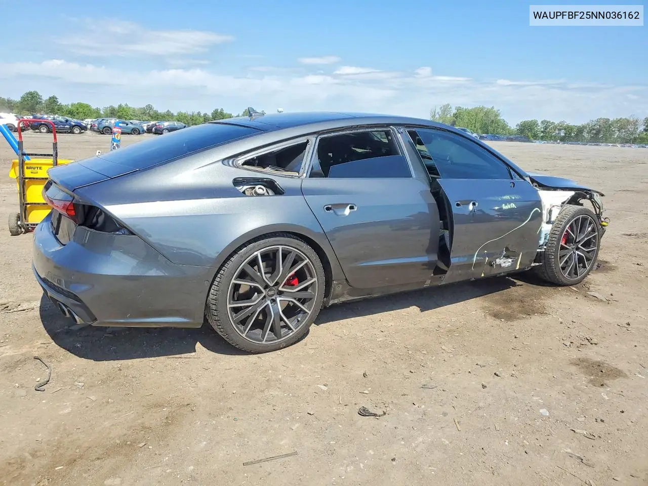2022 Audi S7 Premium Plus VIN: WAUPFBF25NN036162 Lot: 53059516