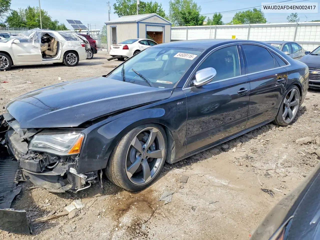 2014 Audi S8 Quattro VIN: WAUD2AFD4EN002417 Lot: 54689116