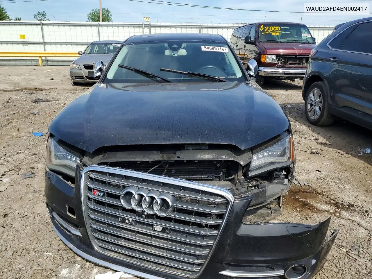 2014 Audi S8 Quattro VIN: WAUD2AFD4EN002417 Lot: 54689116