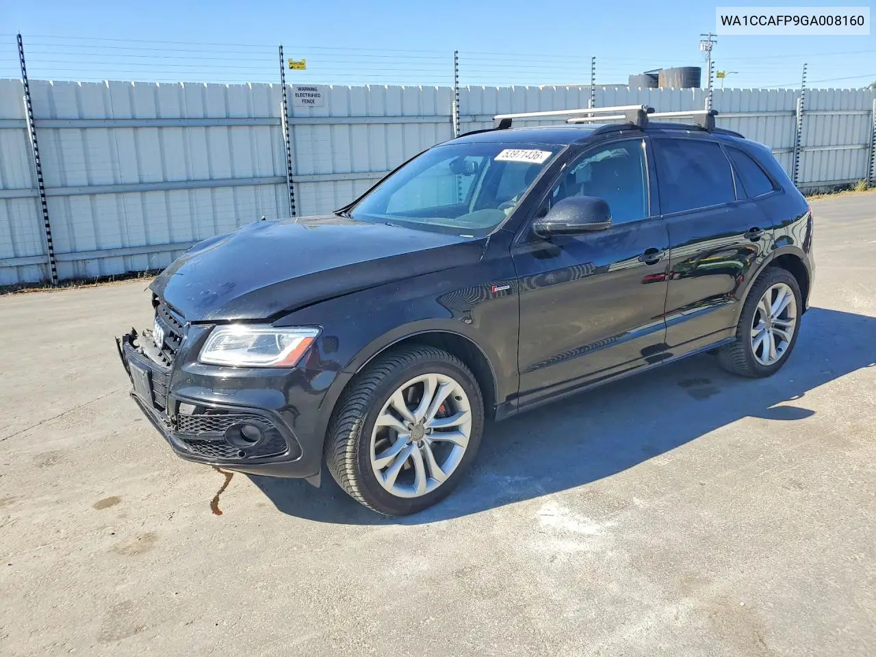 2016 Audi Sq5 Premium Plus VIN: WA1CCAFP9GA008160 Lot: 53971436