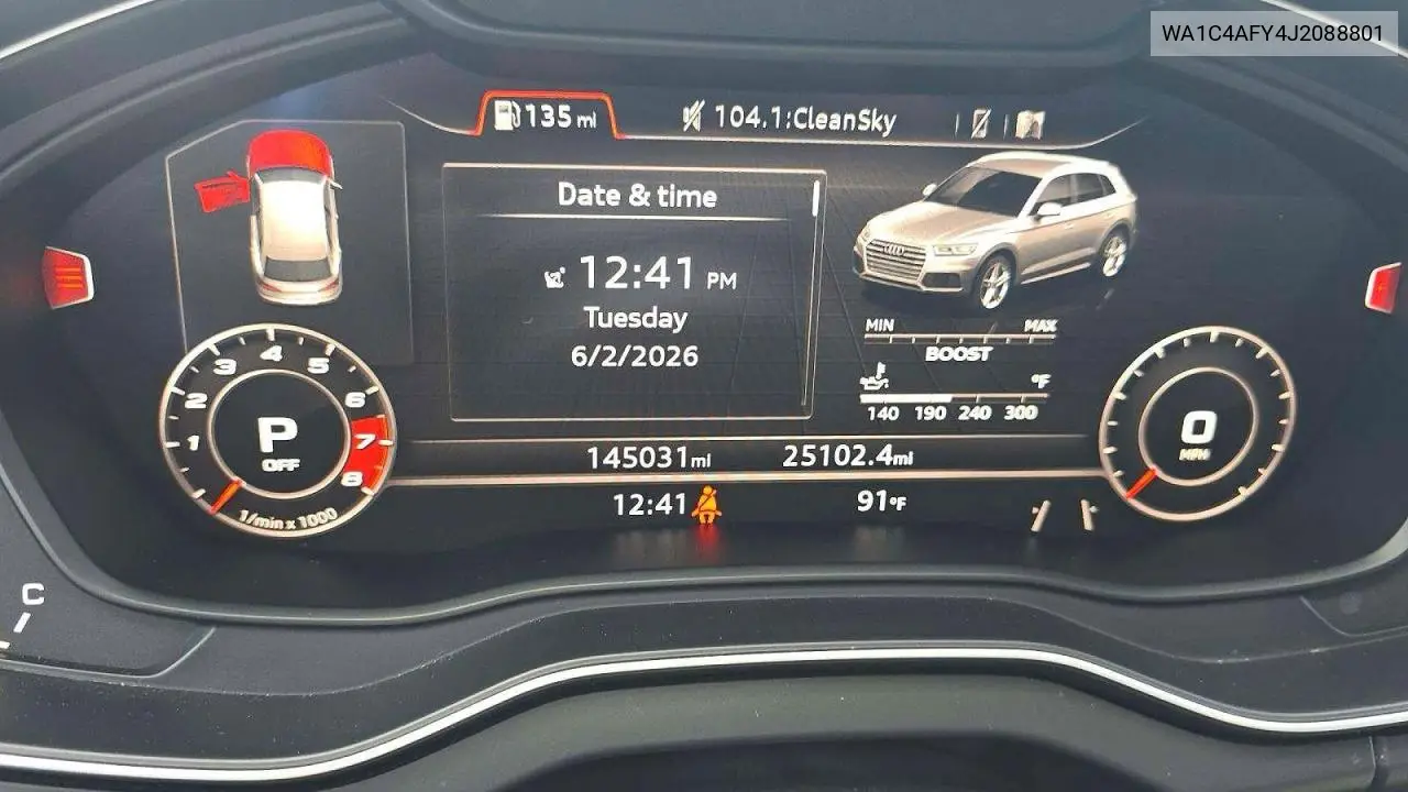2018 Audi Sq5 Prestige VIN: WA1C4AFY4J2088801 Lot: 56454736