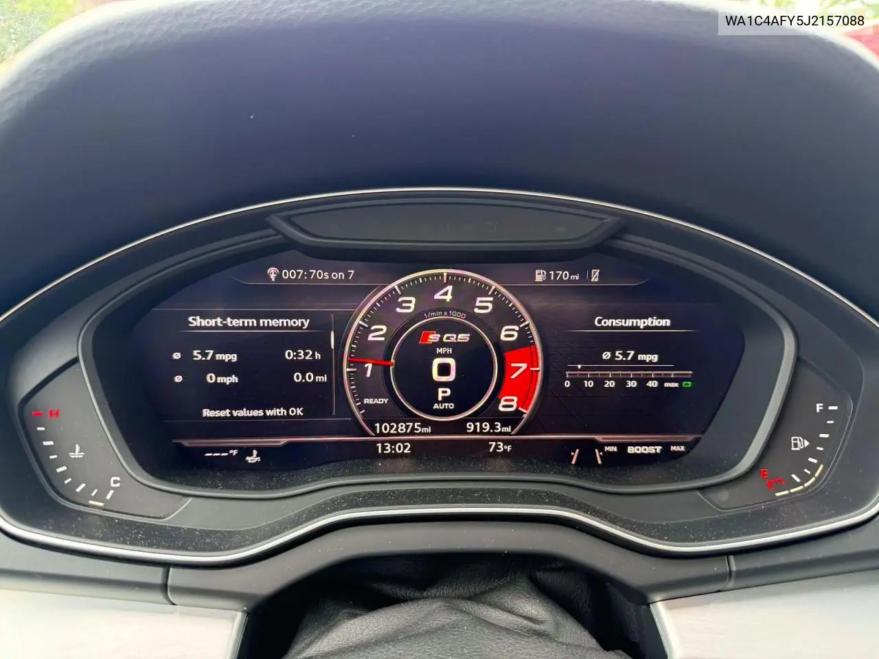2018 Audi Sq5 Prestige VIN: WA1C4AFY5J2157088 Lot: 62377686