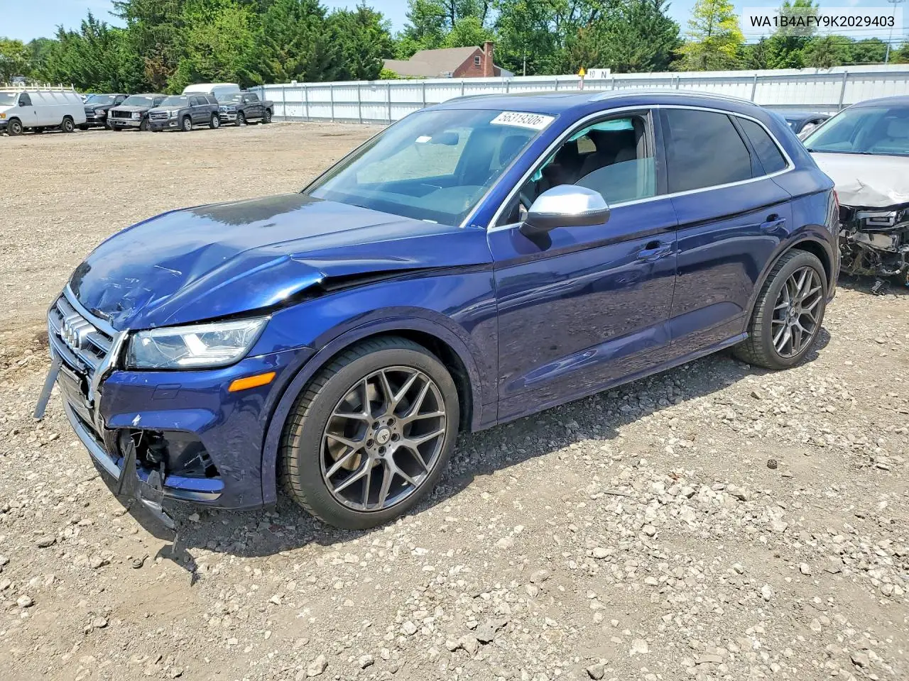 2019 Audi Sq5 Premium Plus VIN: WA1B4AFY9K2029403 Lot: 56319306