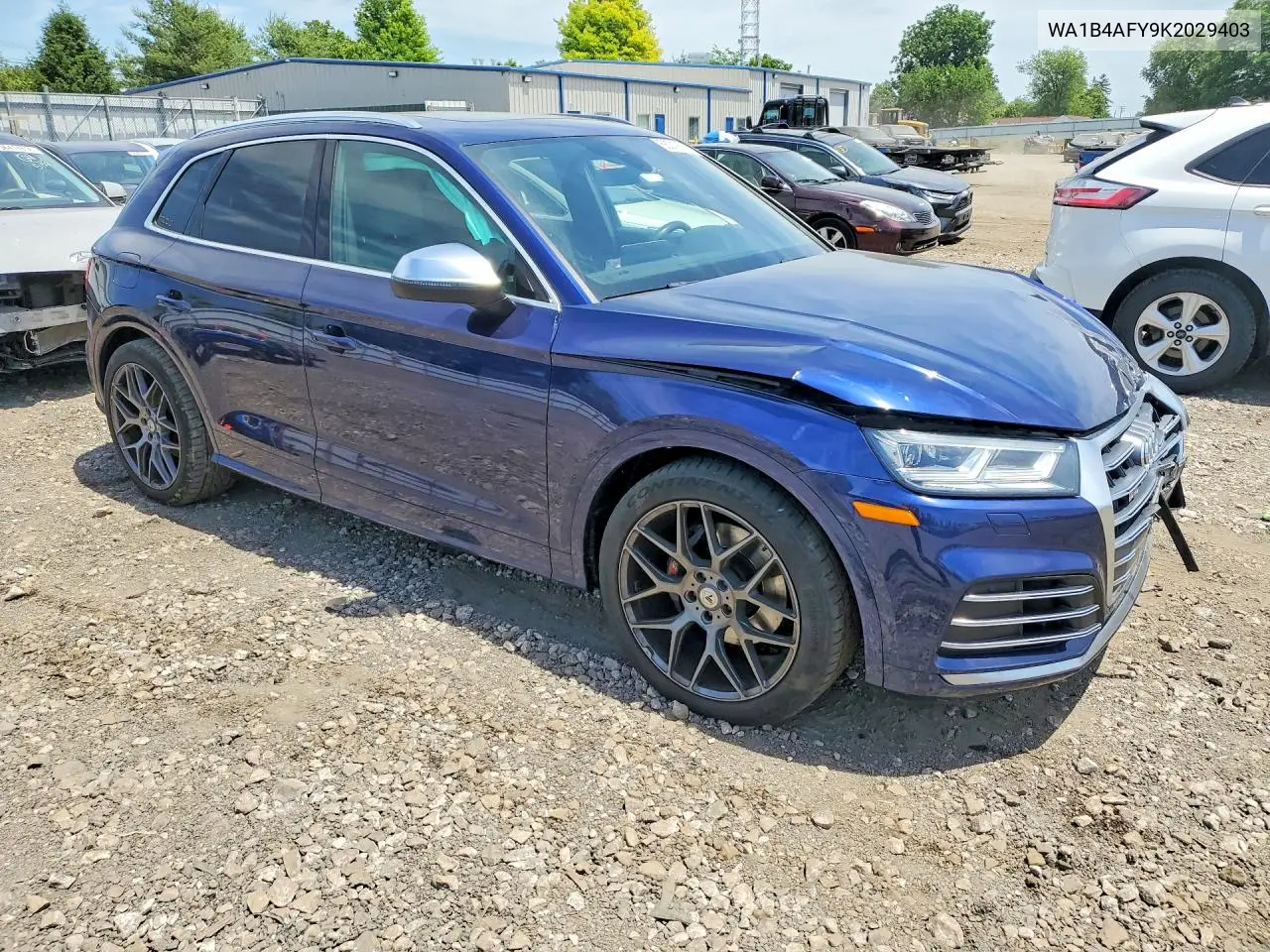 2019 Audi Sq5 Premium Plus VIN: WA1B4AFY9K2029403 Lot: 56319306
