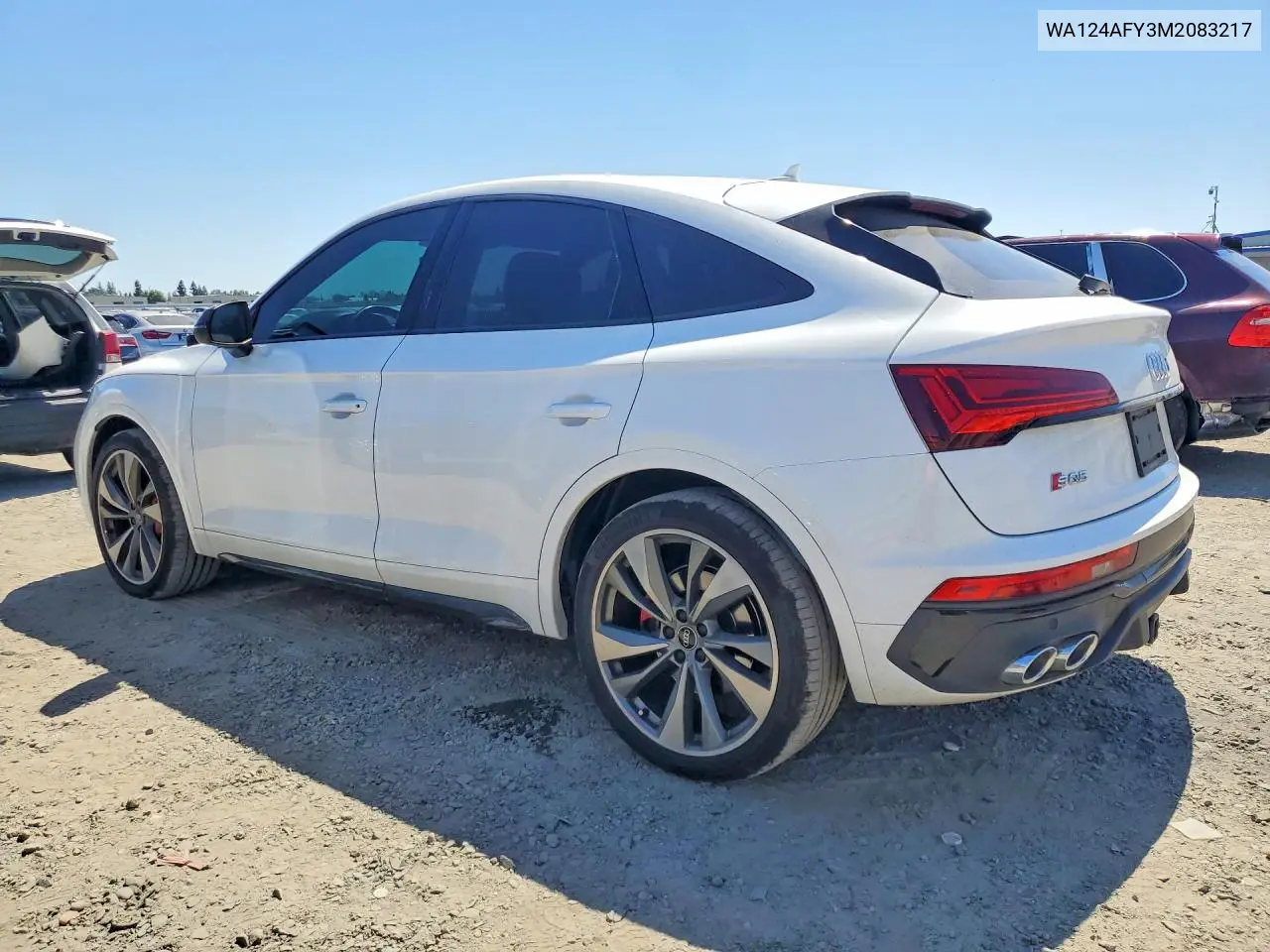 2021 Audi Sq5 Sportback Premium Plus VIN: WA124AFY3M2083217 Lot: 58117666