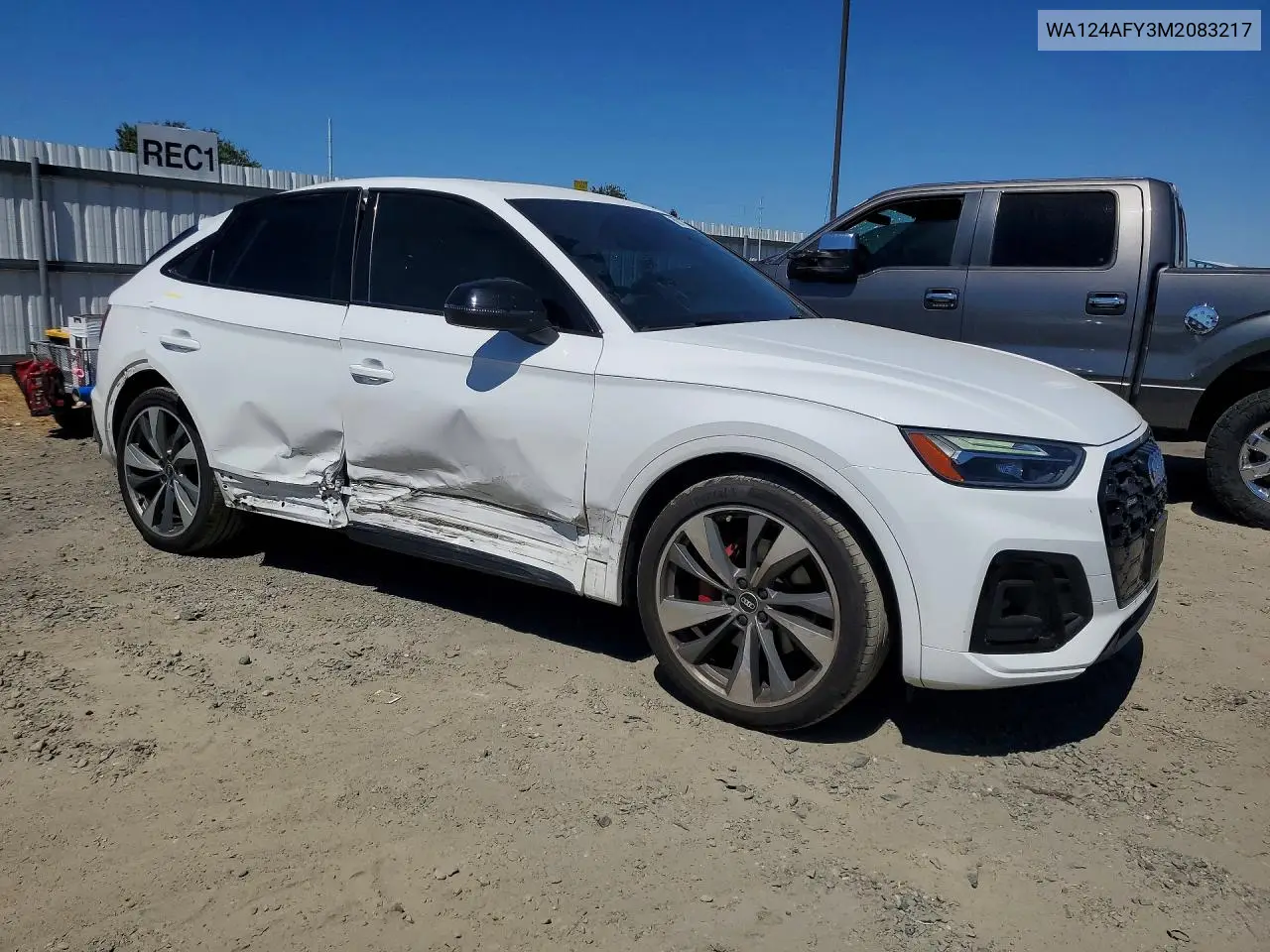 2021 Audi Sq5 Sportback Premium Plus VIN: WA124AFY3M2083217 Lot: 58117666