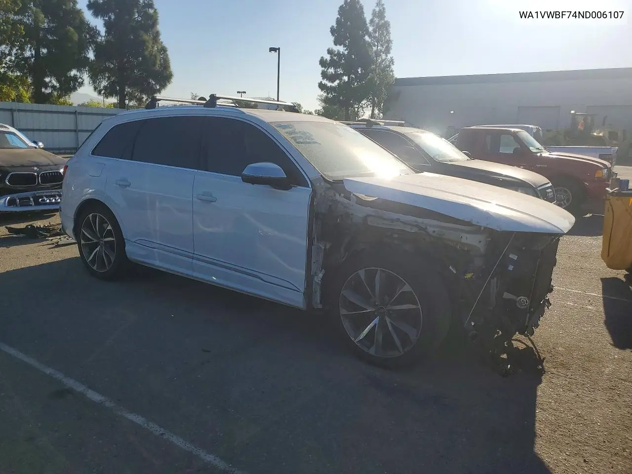 2022 Audi Sq7 Prestige VIN: WA1VWBF74ND006107 Lot: 61969586
