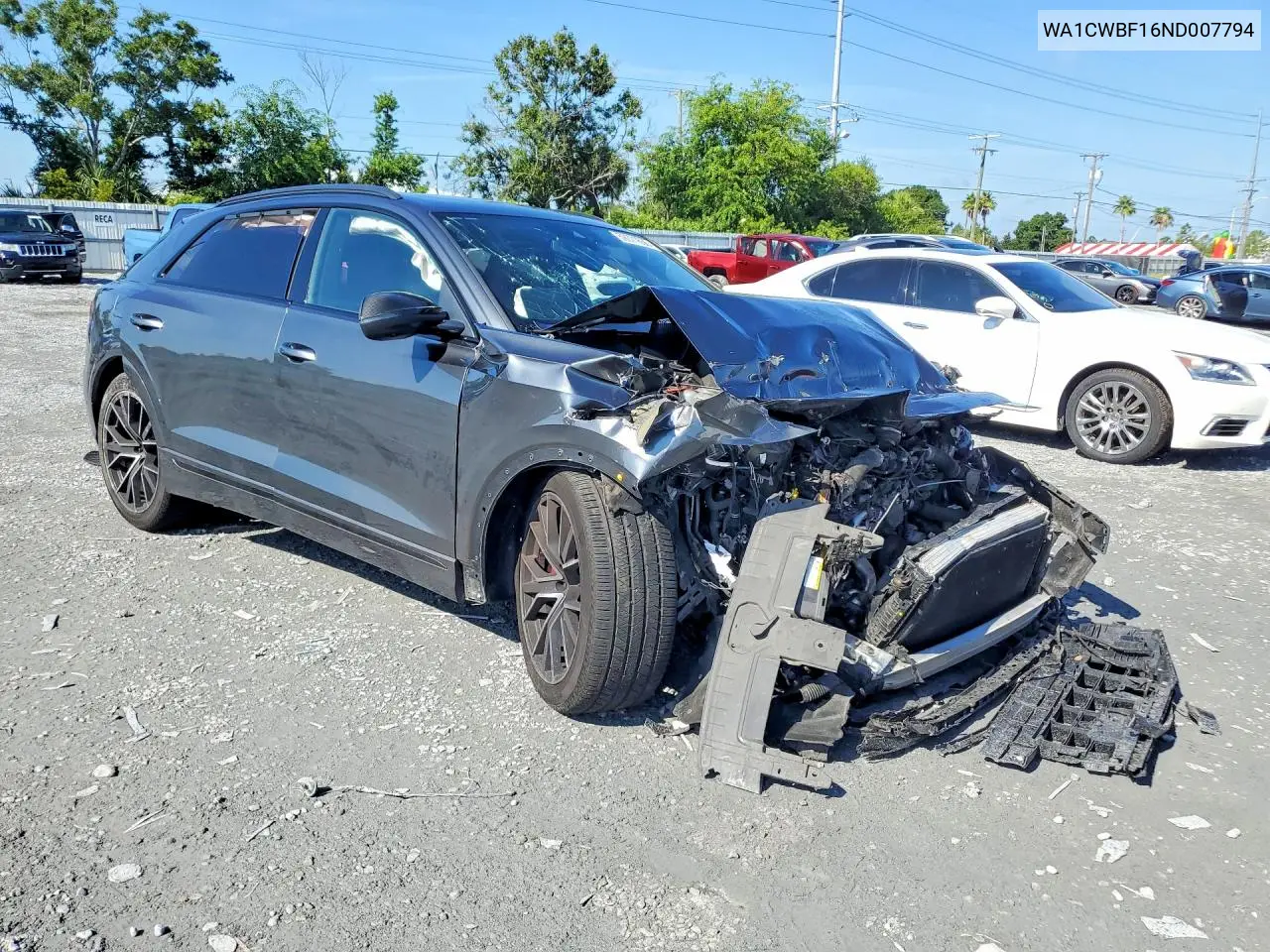 2022 Audi Sq8 Prestige VIN: WA1CWBF16ND007794 Lot: 59371656