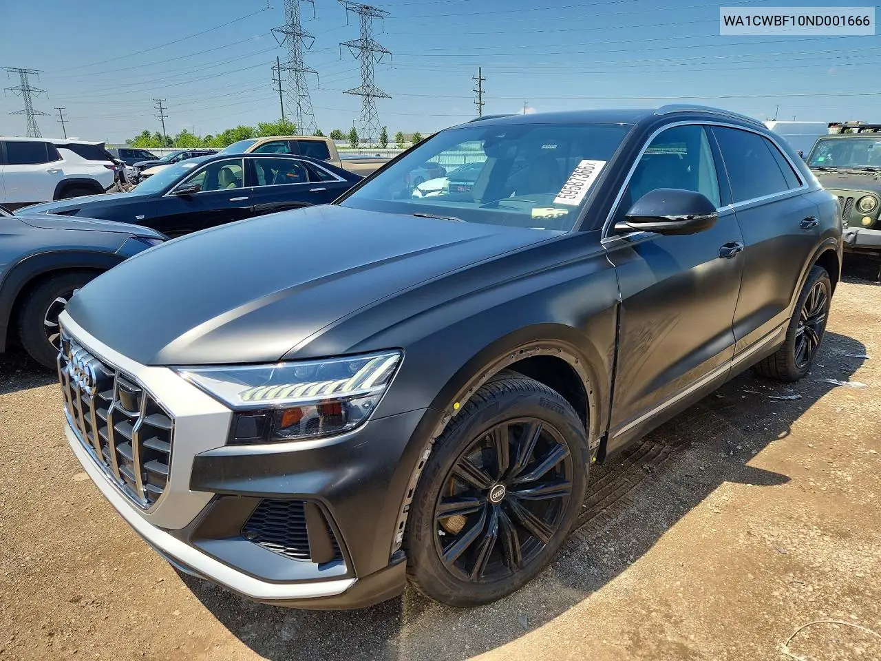 2022 Audi Sq8 Prestige VIN: WA1CWBF10ND001666 Lot: 59587366