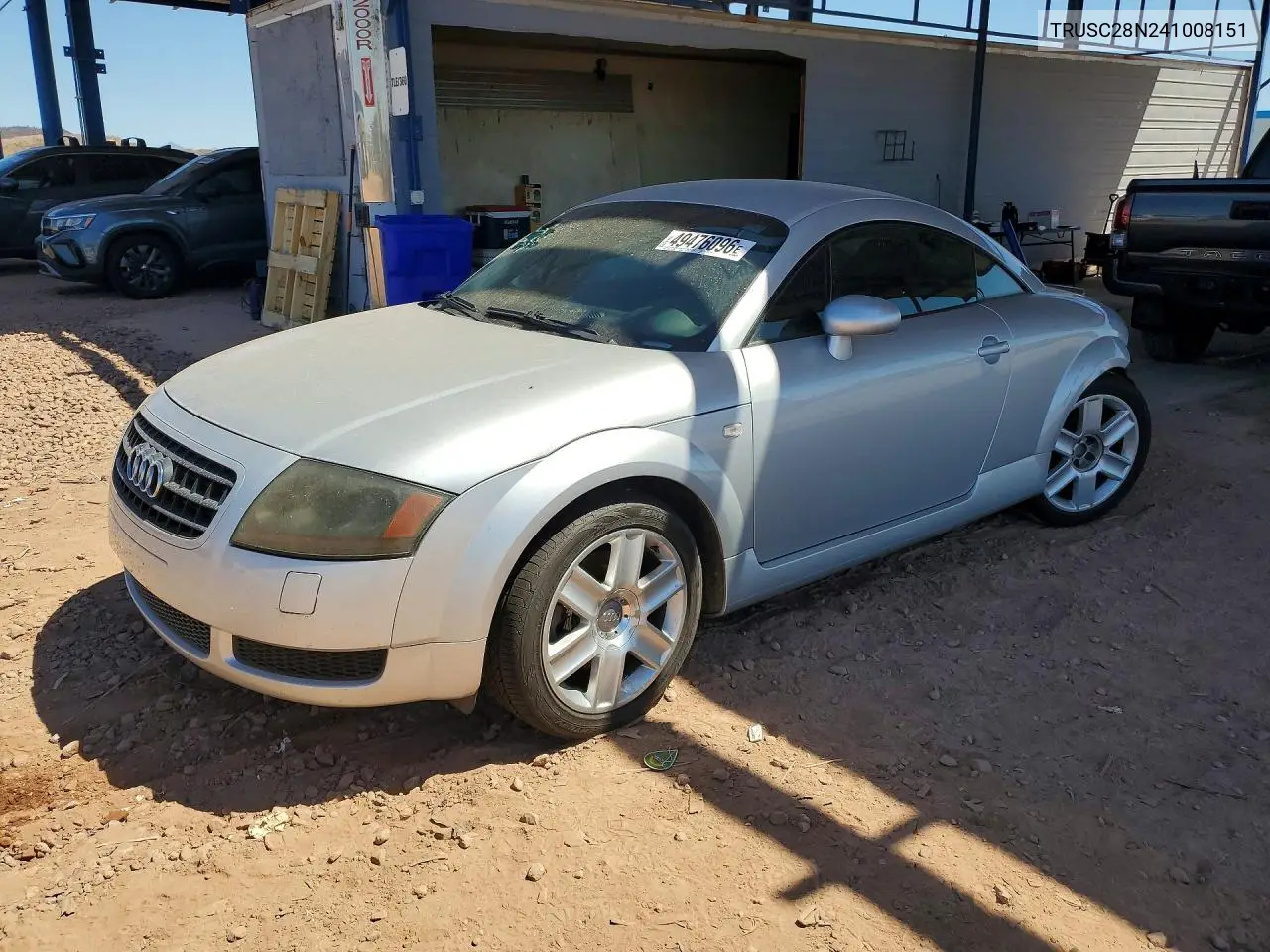 2004 Audi Tt VIN: TRUSC28N241008151 Lot: 49476096